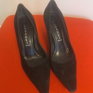 Casadei suede python wedge Italian shoes